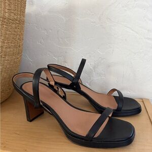Madewell black leather heels 9